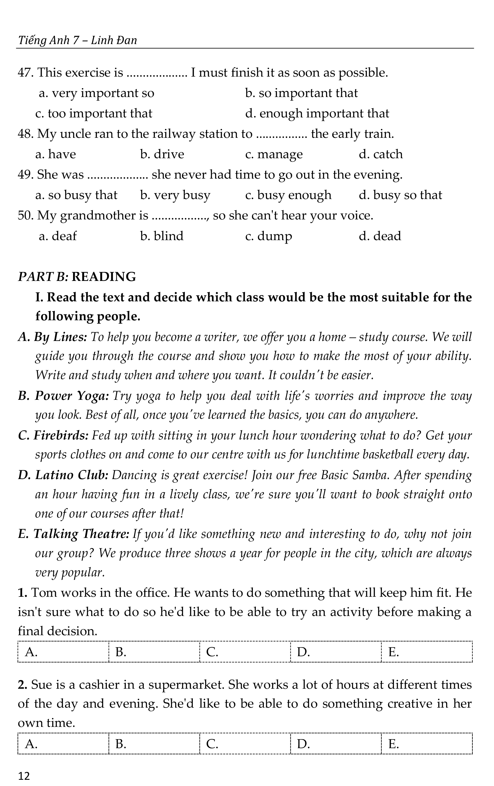 bộ đề bồi dưỡng học sinh giỏi tiếng anh toàn diện lớp 7 - Ảnh 13