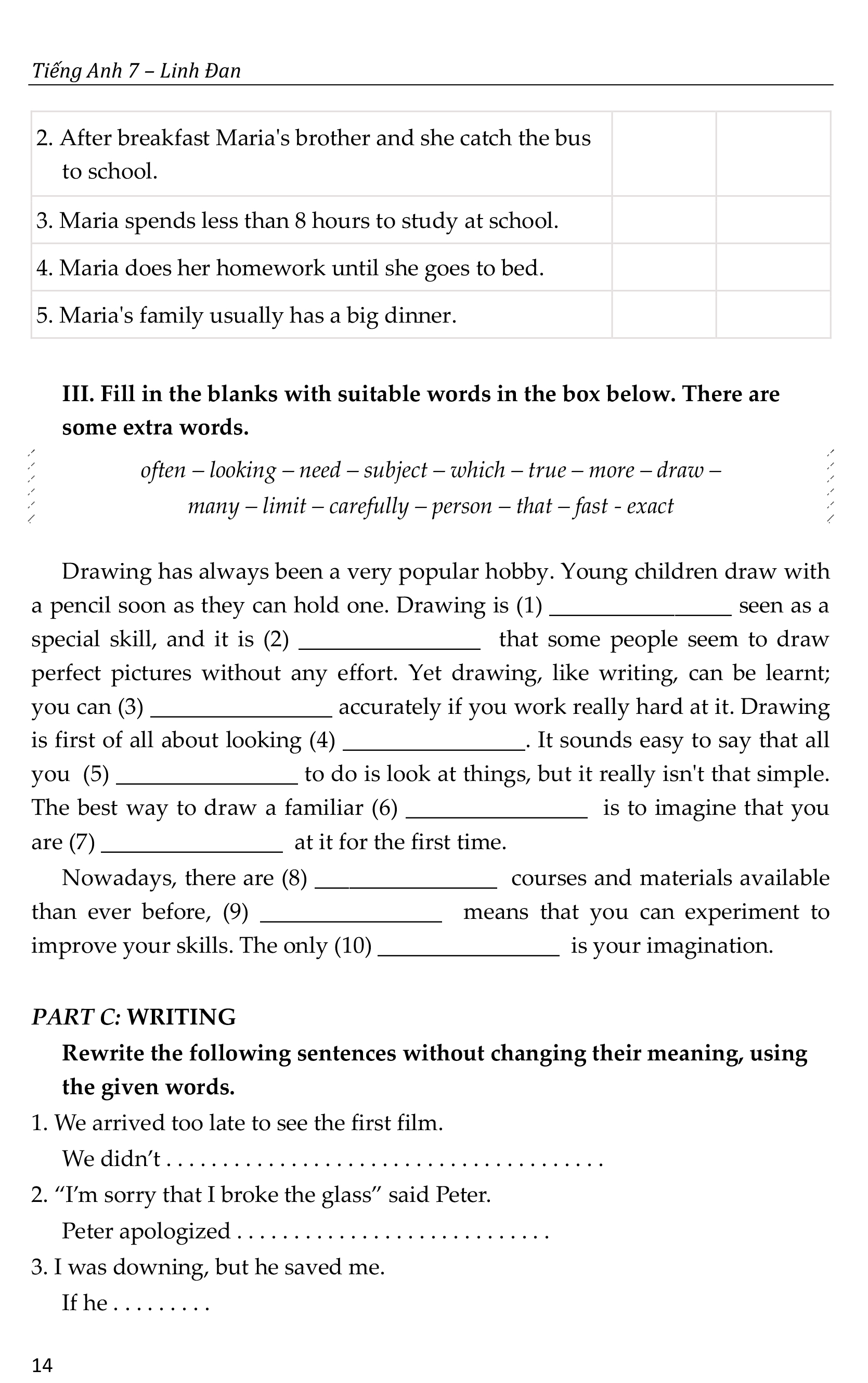 bộ đề bồi dưỡng học sinh giỏi tiếng anh toàn diện lớp 7 - Ảnh 15