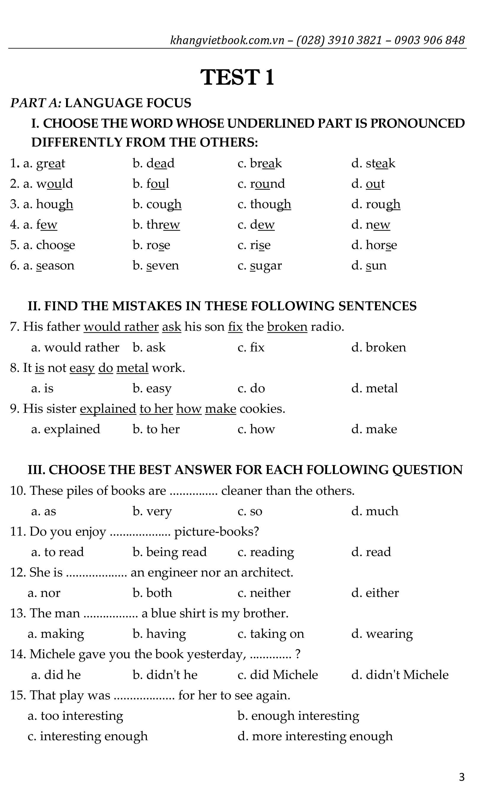 bộ đề bồi dưỡng học sinh giỏi tiếng anh toàn diện lớp 7 - Ảnh 5