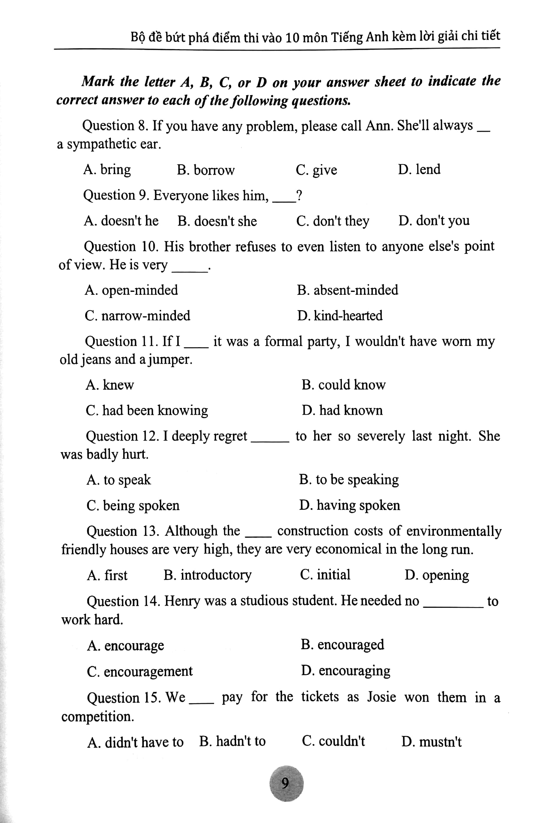 bộ đề bứt phá điểm thi vào lớp 10 môn tiếng anh (lời giải chi tiết) - Ảnh 5