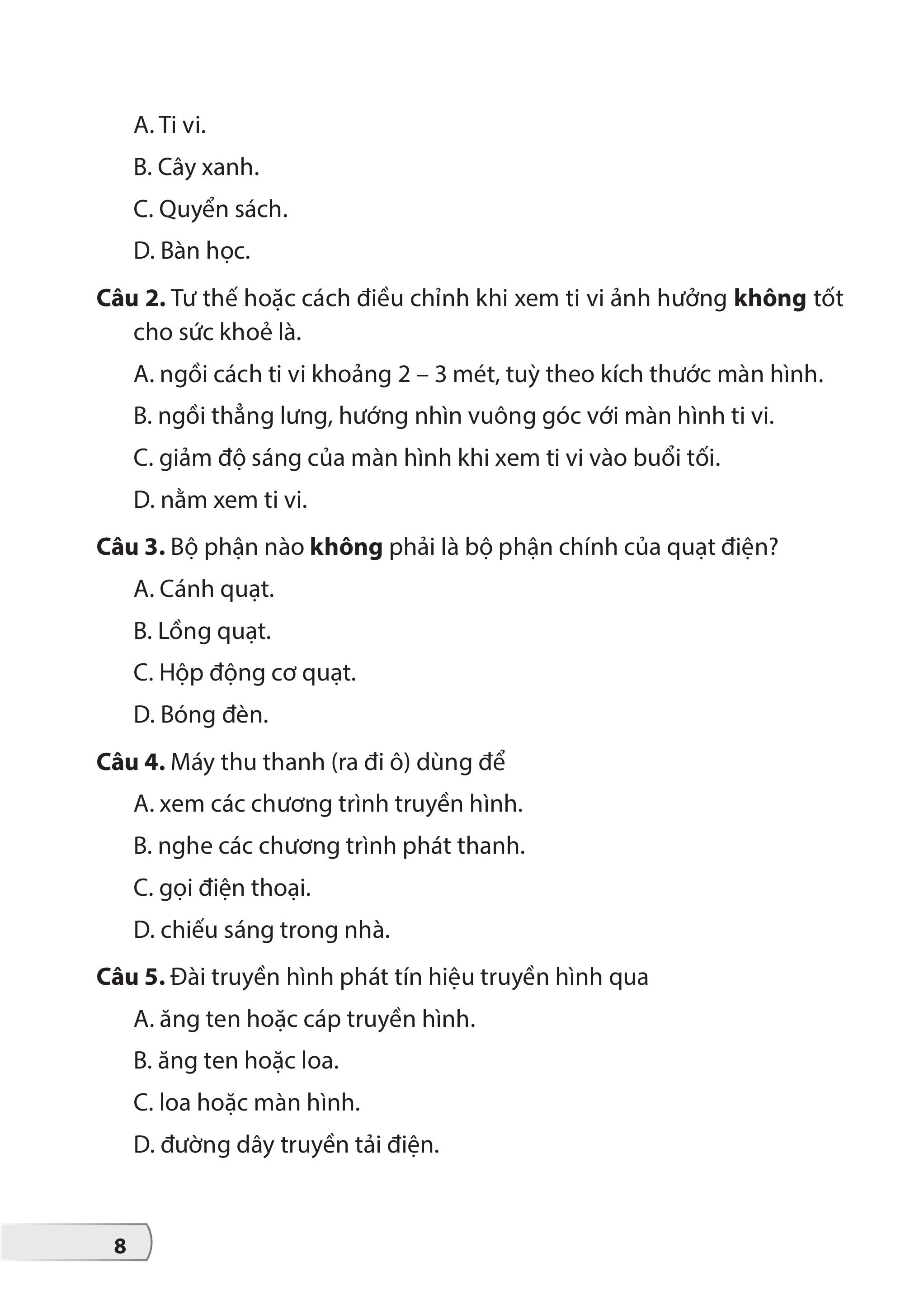 Bộ Đề Kiểm Tra, Đánh Giá Công Nghệ 3 - Ảnh 7