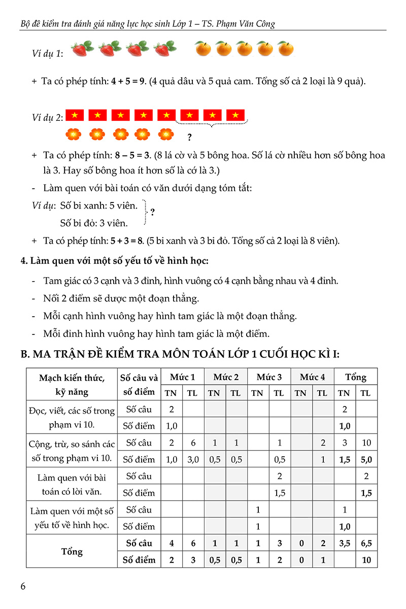 bộ đề kiểm tra đánh giá năng lực học sinh lớp 1 (biên soạn theo chương trình sách giáo khoa mới) - Ảnh 4