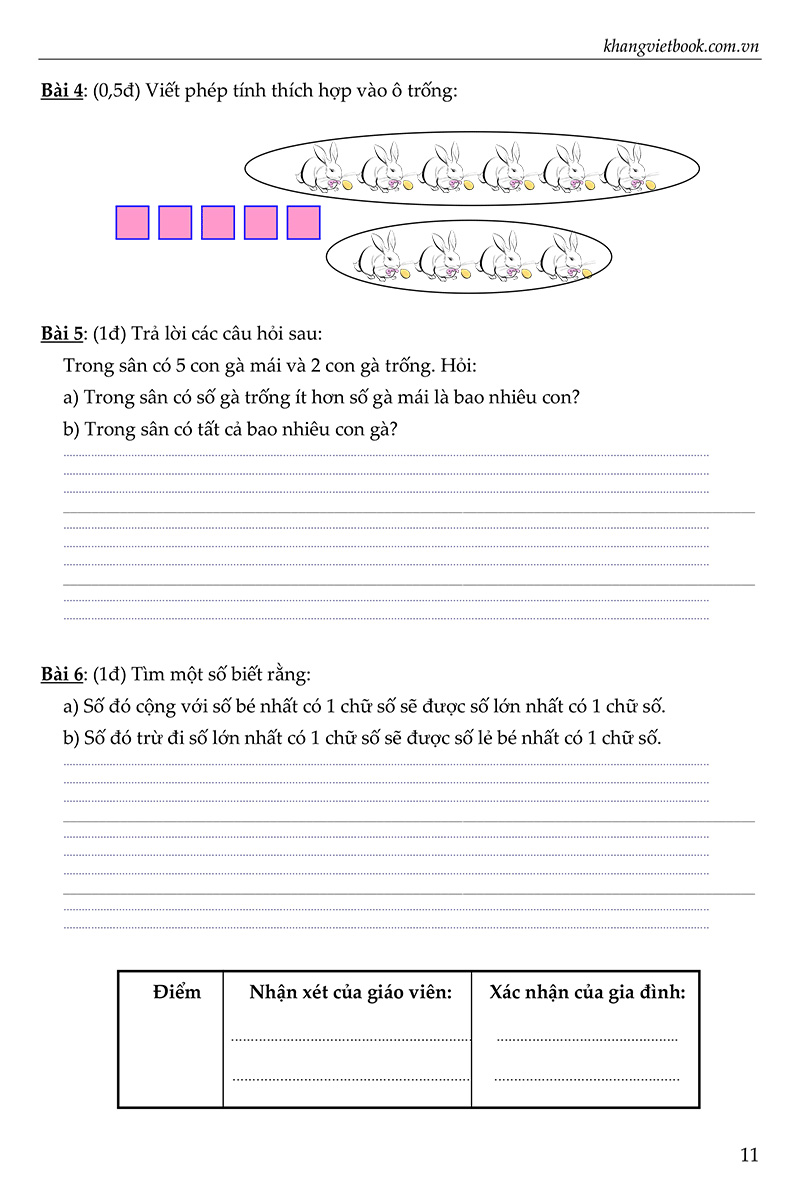 bộ đề kiểm tra đánh giá năng lực học sinh lớp 1 (biên soạn theo chương trình sách giáo khoa mới) - Ảnh 9