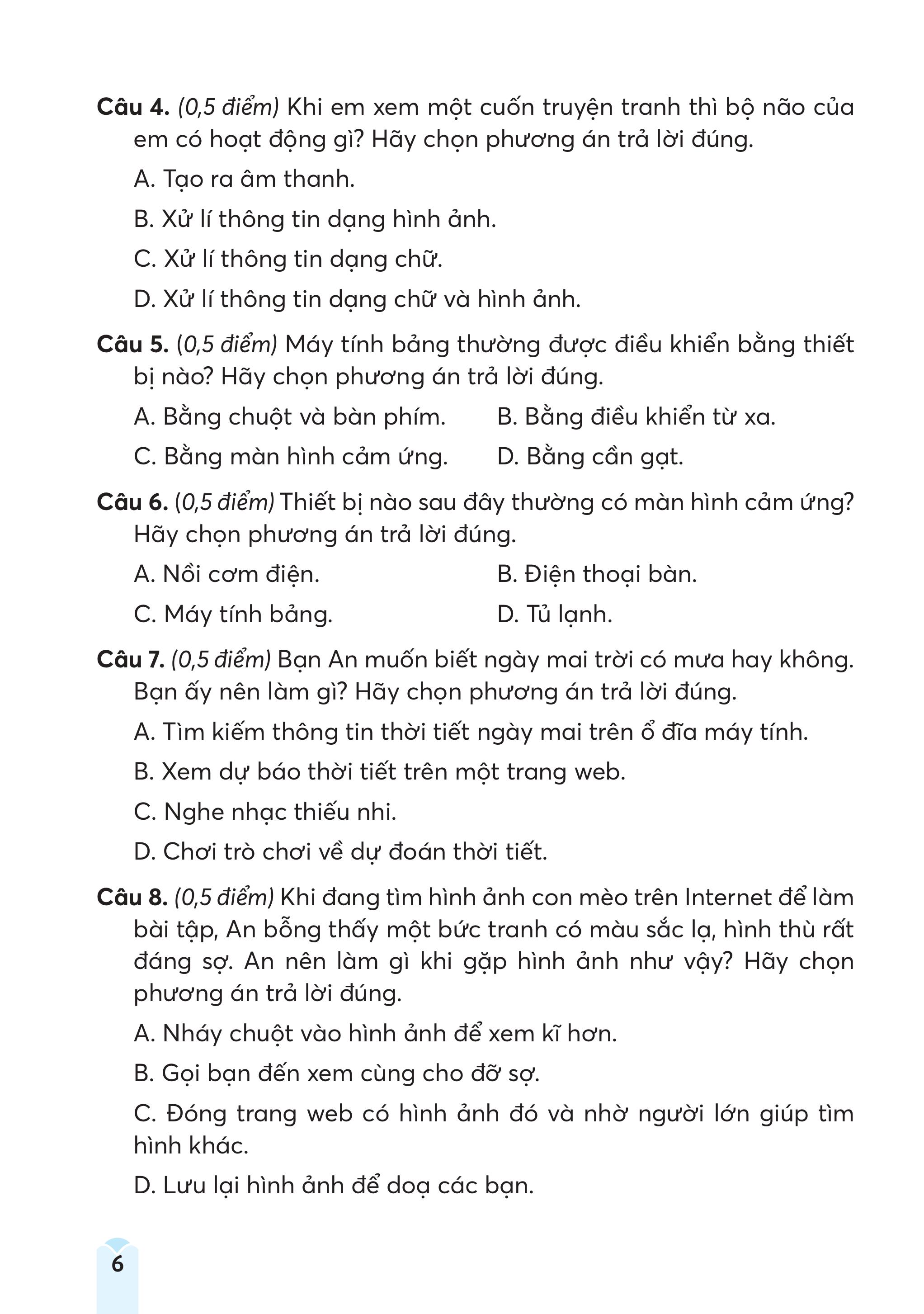 Bộ Đề Kiểm Tra, Đánh Giá Tin Học 3 - Ảnh 6