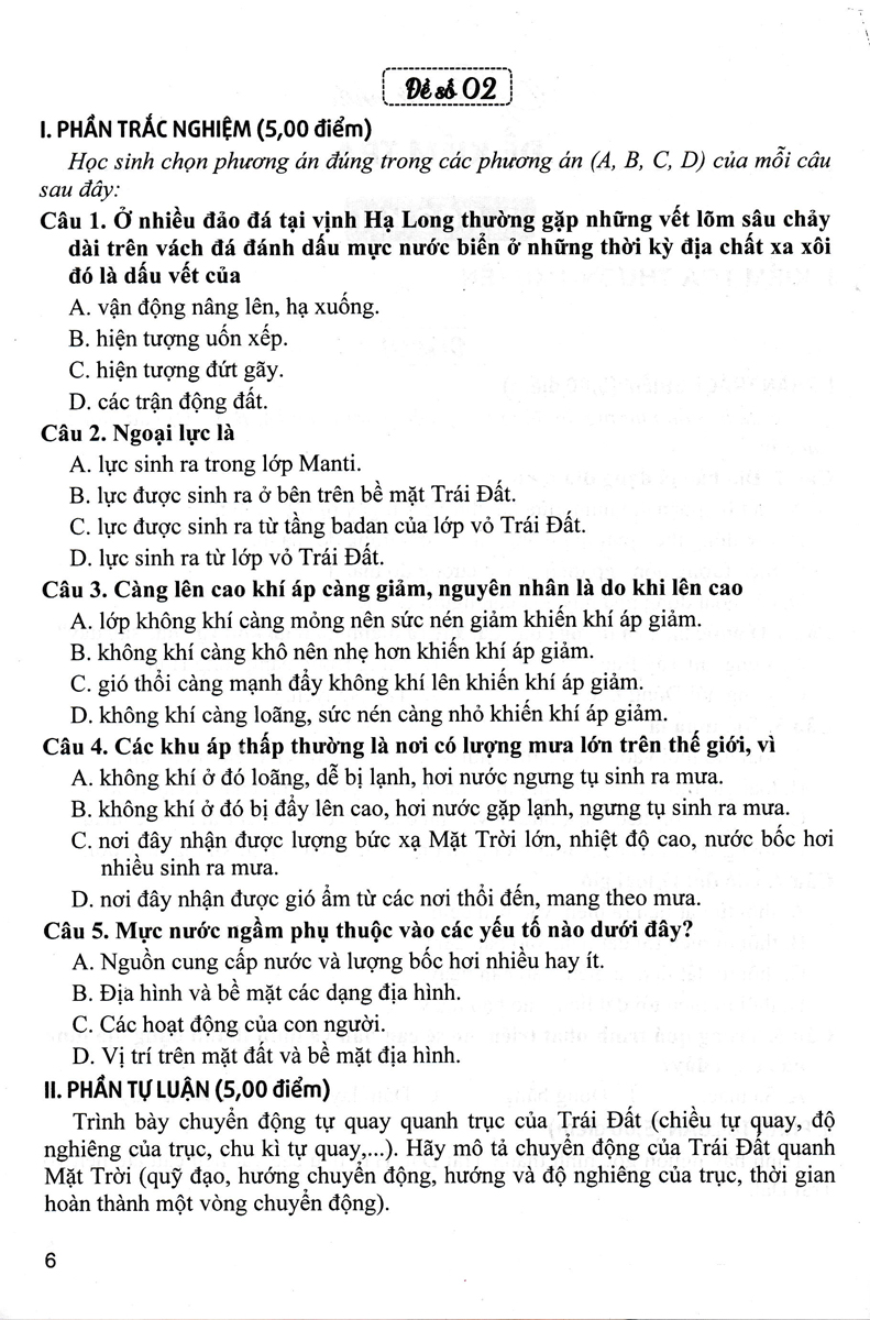 bộ đề kiểm tra địa lí 10 - Ảnh 8