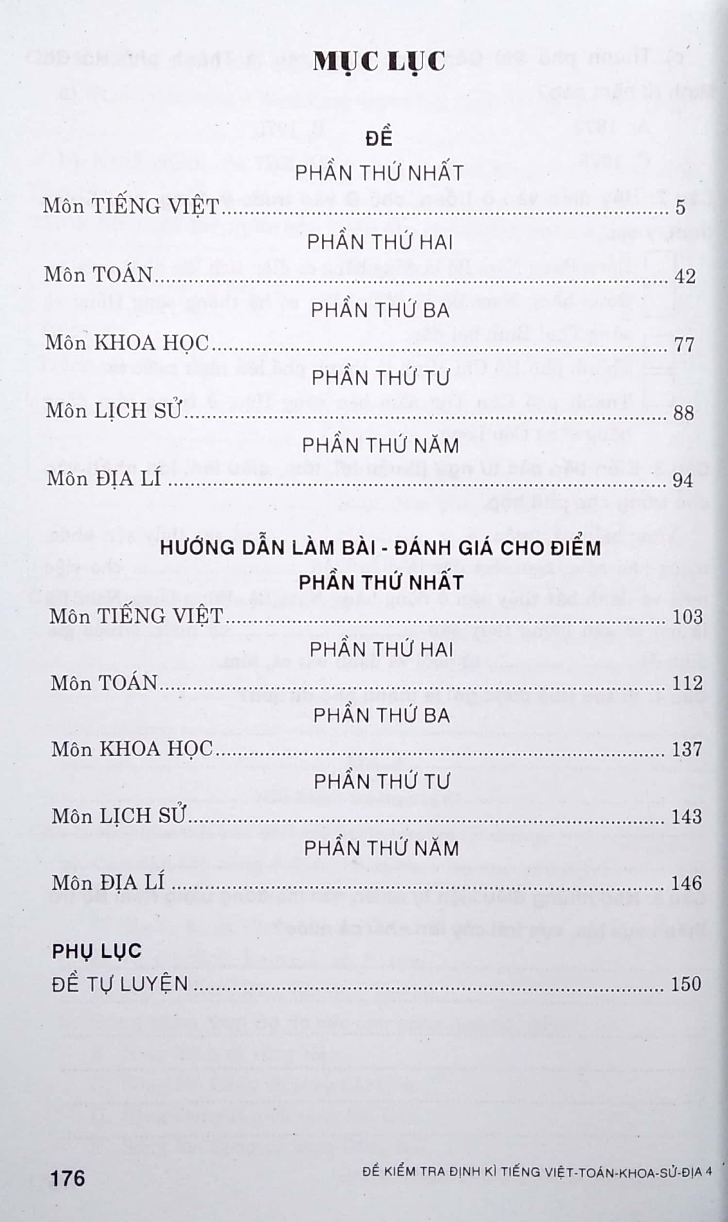 bộ đề kiểm tra định kì tiếng việt - toán - khoa học - lịch sử - địa lí 4 - Ảnh 3
