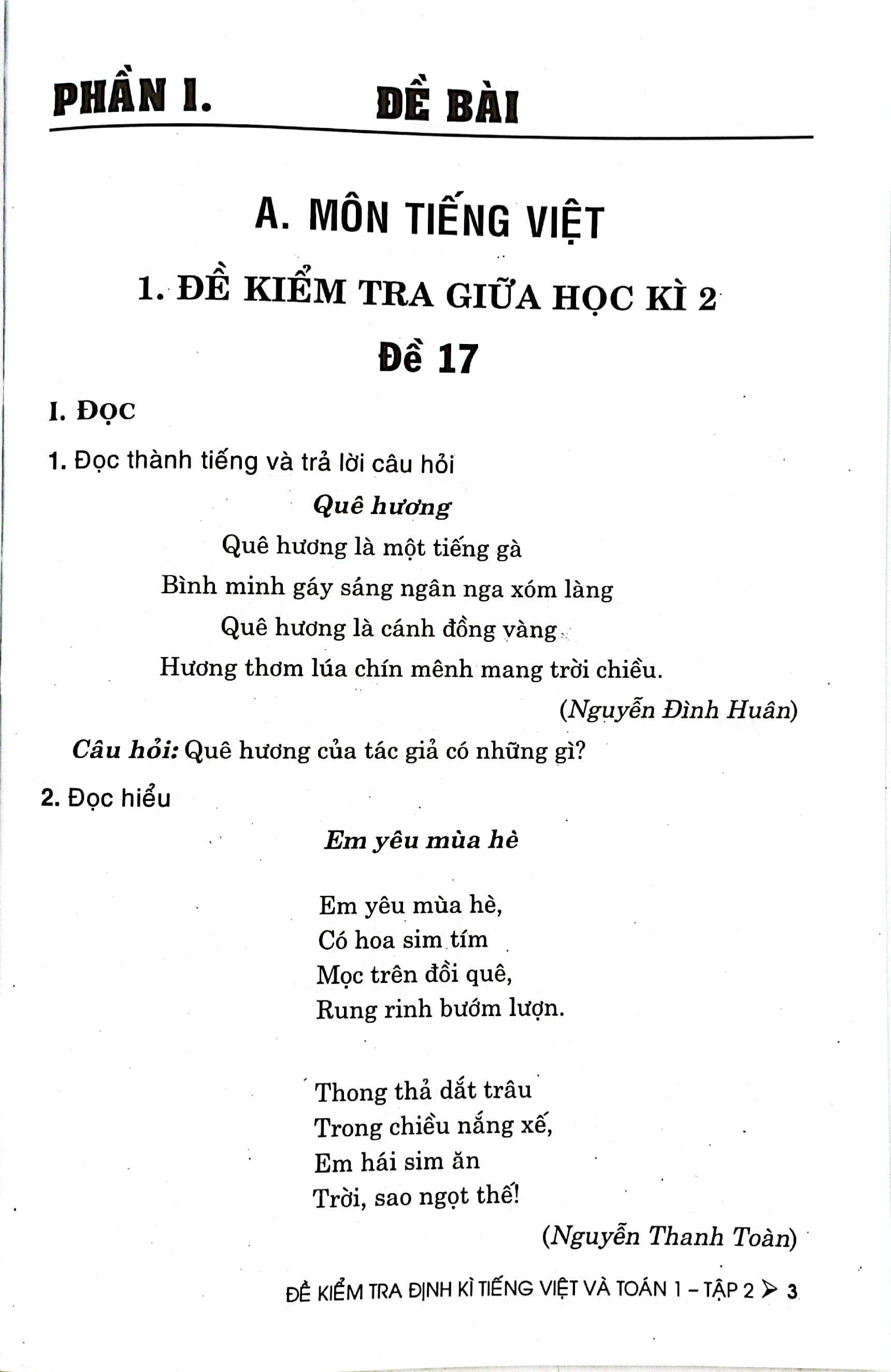 bộ đề kiểm tra định kì tiếng việt và toán 1 - tập 2 (theo chương trình giáo dục phổ thông mới) - Ảnh 4