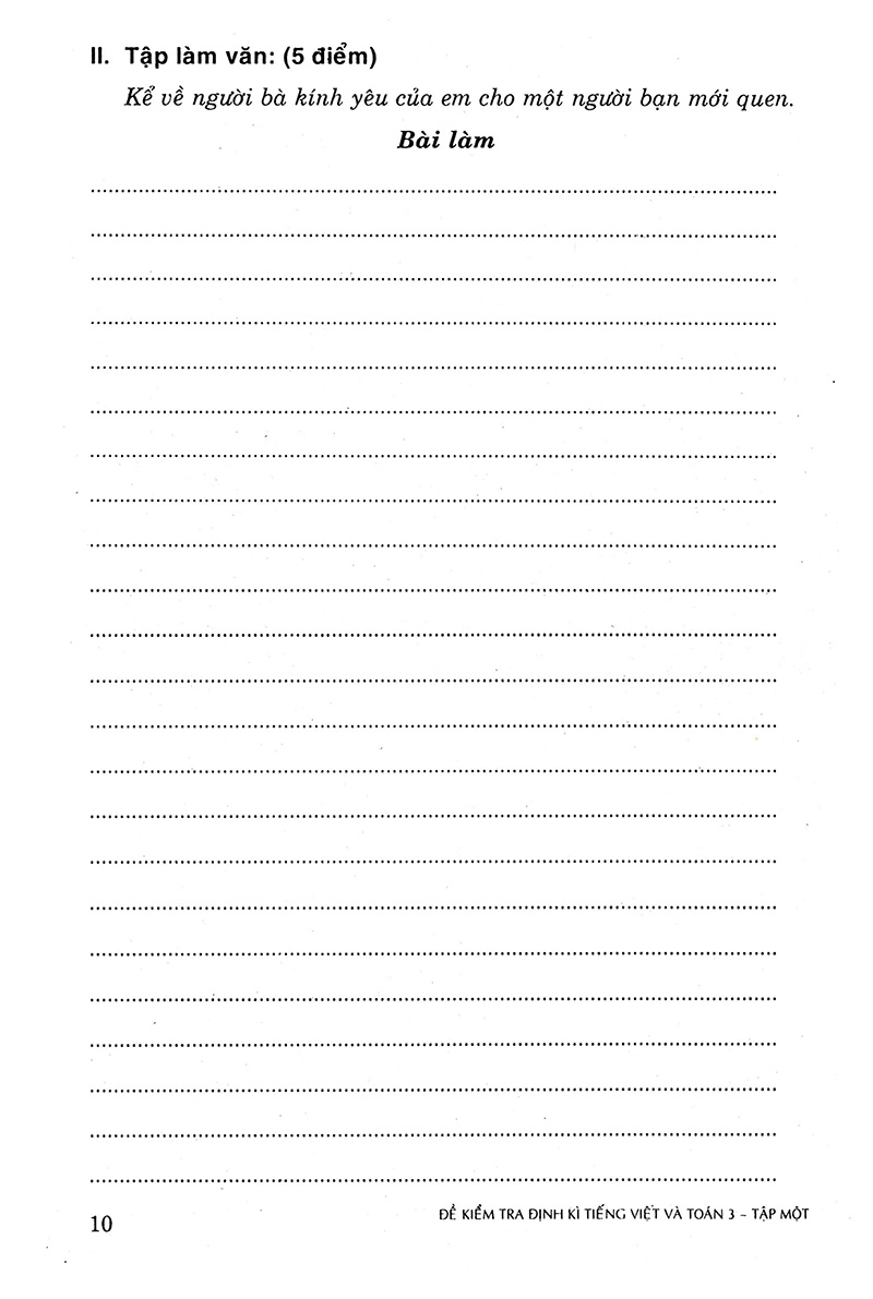 bộ đề kiểm tra định kì tiếng việt và toán - lớp 3 (tập 1) - Ảnh 8