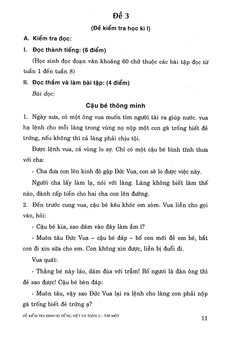 bộ đề kiểm tra định kì tiếng việt và toán - lớp 3 (tập 1) - Ảnh 9