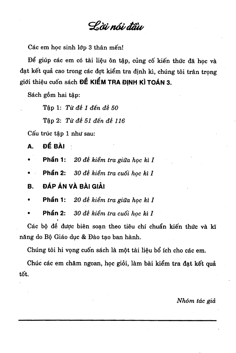 bộ đề kiểm tra định kì toán 3 - tập 1 - Ảnh 3