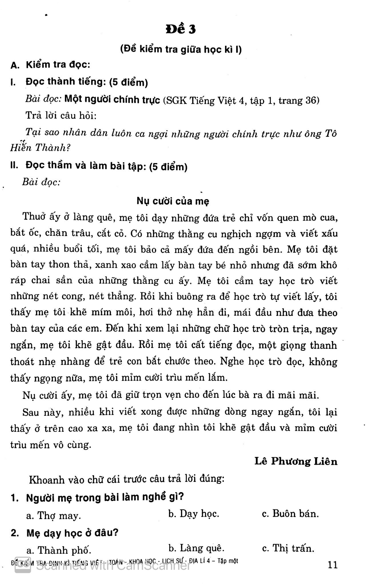 bộ đề kiểm tra định kỳ tiếng việt - toán- khoa học- lịch sử -địa lí 4 - tập 1 - Ảnh 9