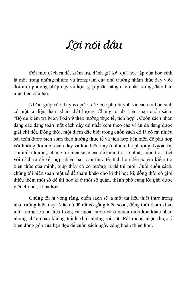 bộ đề kiểm tra môn toán 9 theo hướng thực tế, tích hợp - Ảnh 4