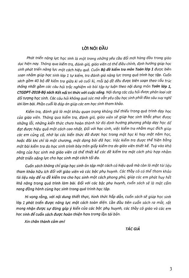 bộ đề kiểm tra môn toán - lớp 1 (kết nối) - Ảnh 3