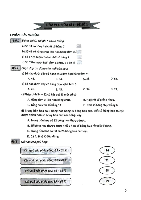 Bo De Kiem Tra Mon Toan - Lop 2 (Ket Noi) - Ảnh 3