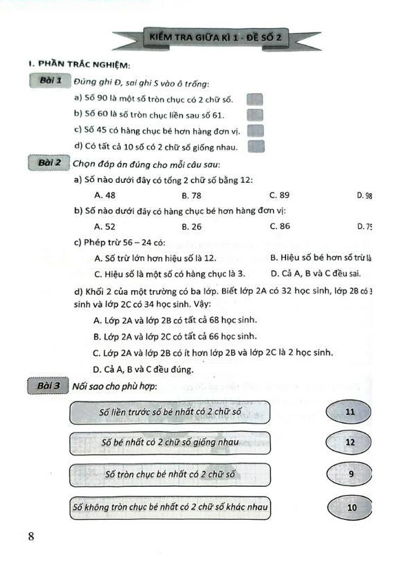 Bo De Kiem Tra Mon Toan - Lop 2 (Ket Noi) - Ảnh 6