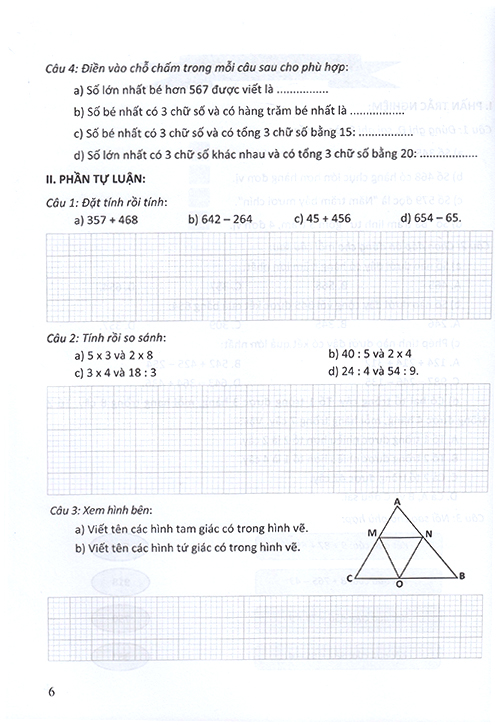 bộ đề kiểm tra môn toán - lớp 3 (kết nối) - Ảnh 4
