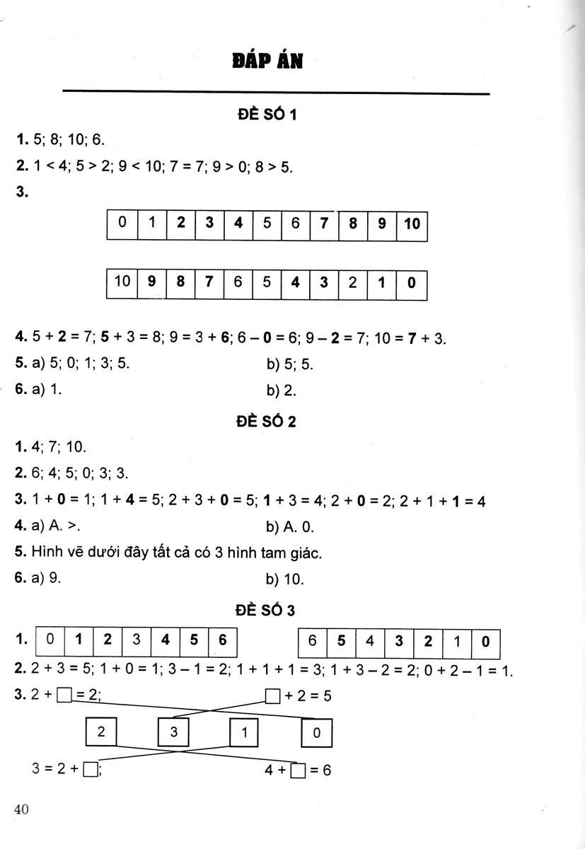 bộ đề kiểm tra môn toán - tiếng việt - lớp 1 - Ảnh 4