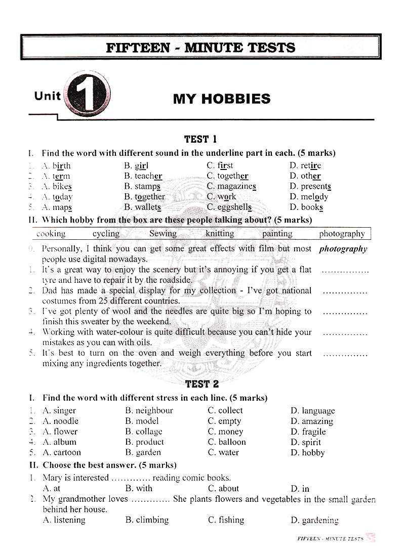 bộ đề kiểm tra tiếng anh 7 - Ảnh 3