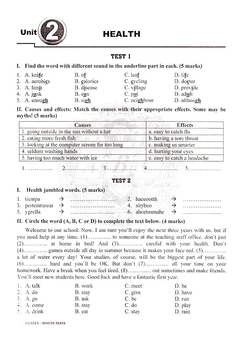 bộ đề kiểm tra tiếng anh 7 - Ảnh 6