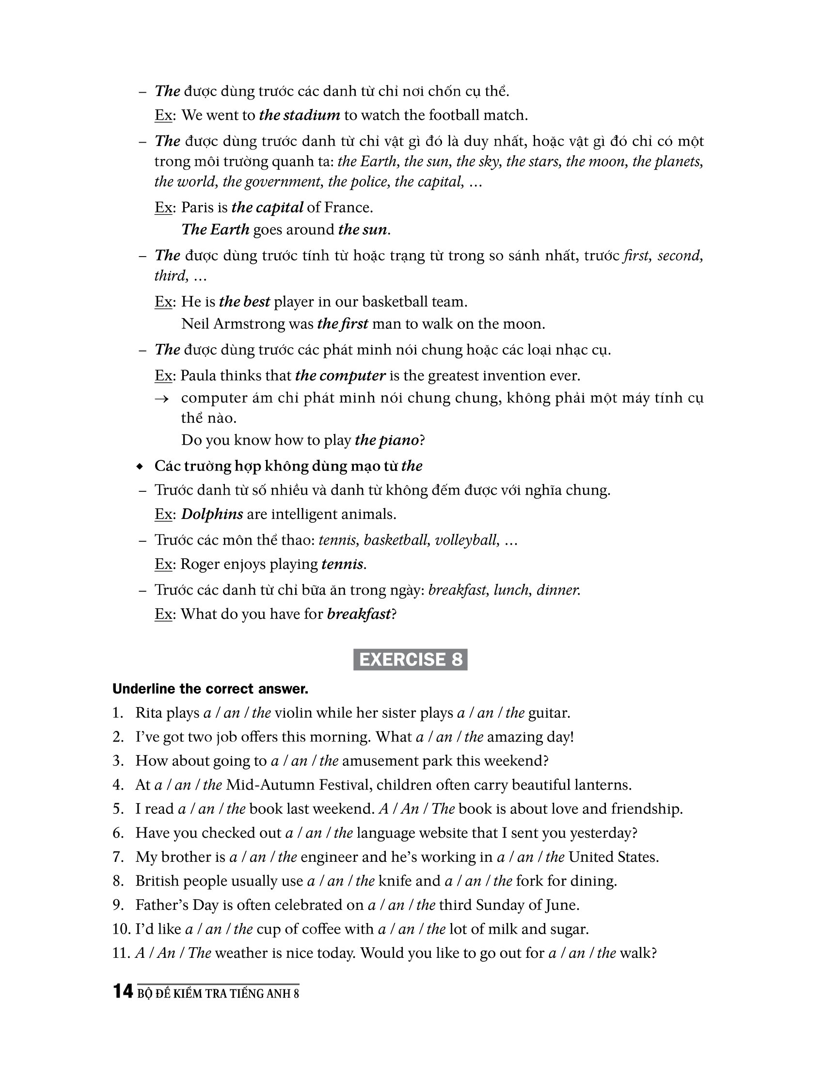 bộ đề kiểm tra tiếng anh 8 (chương trình thí điểm) - Ảnh 17