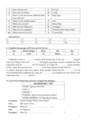 bộ đề kiểm tra tiếng anh - lớp 7 - Ảnh 10