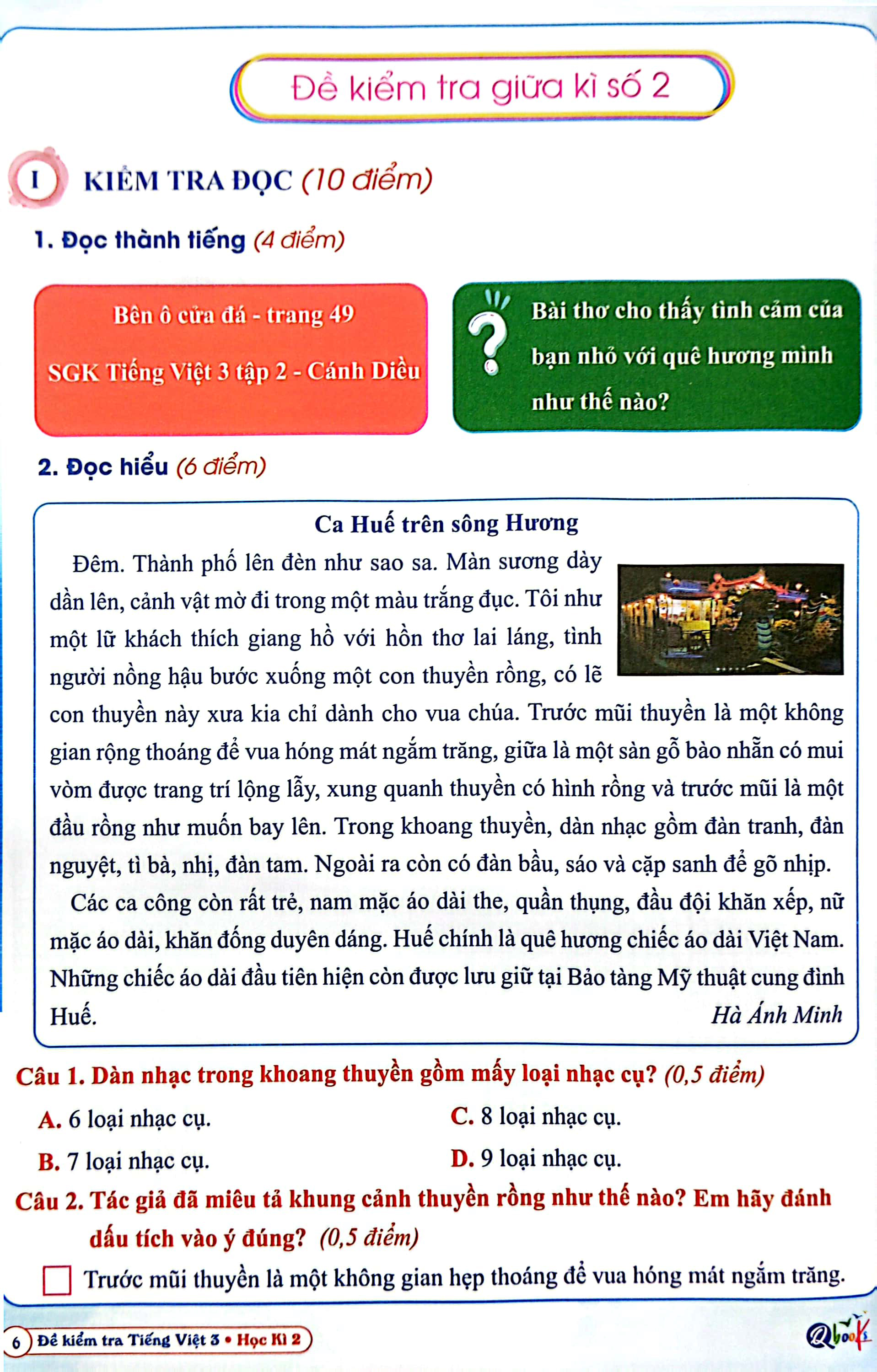 bộ đề kiểm tra tiếng việt 3 - học kì 2 (cánh diều) (2022) - Ảnh 7
