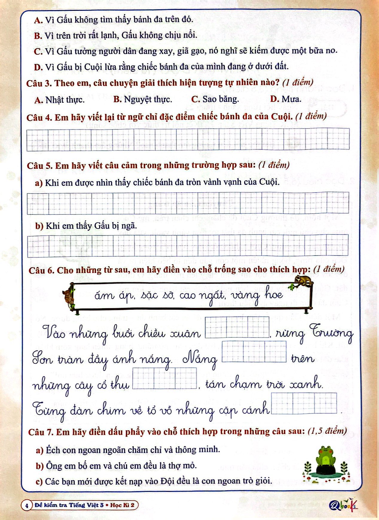 bộ đề kiểm tra tiếng việt 3 - học kì 2 (kết nối) (2023) - Ảnh 5