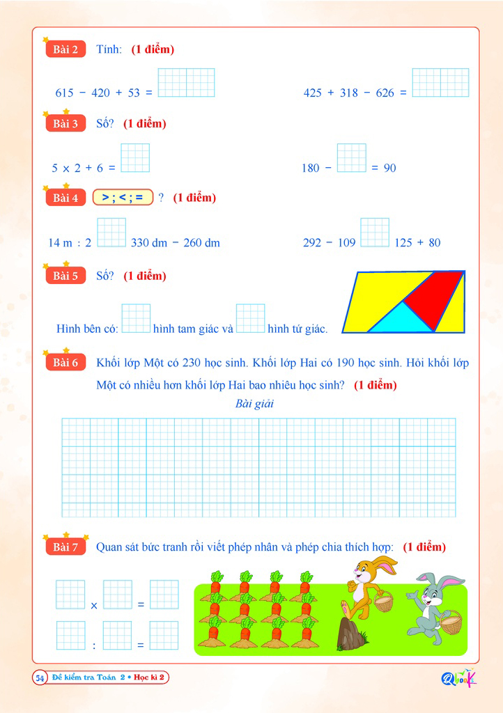 Bộ Đề Kiểm Tra Toán 2 - Học Kì 2 (Cánh Diều) - Ảnh 7