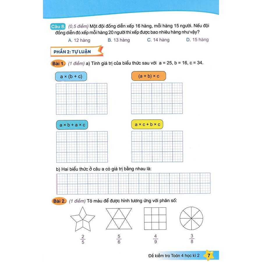 Bộ Đề Kiểm Tra Toán 4 - Học Kì 2 (Kết Nối Tri Thức Với Cuộc Sống) - Ảnh 9