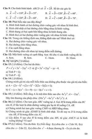 bộ đề kiểm tra toán 8 (bám sát sgk chân trời sáng tạo) - Ảnh 12