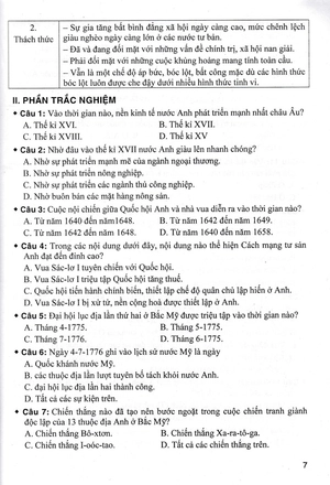 bộ đề kiểm tra trắc nghiệm và tự luận lịch sử 11 (dùng chung cho các bộ sgk hiện hành) - Ảnh 10