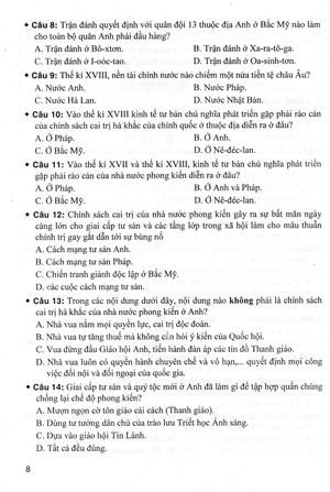 bộ đề kiểm tra trắc nghiệm và tự luận lịch sử 11 (dùng chung cho các bộ sgk hiện hành) - Ảnh 11