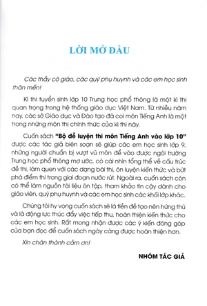 bộ đề luyện thi môn tiếng anh vào lớp 10 (có đáp án) - Ảnh 3