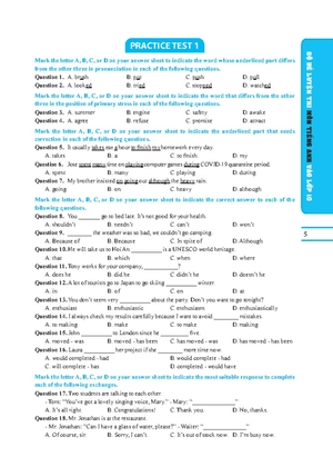 bộ đề luyện thi môn tiếng anh vào lớp 10 (có đáp án) - Ảnh 5