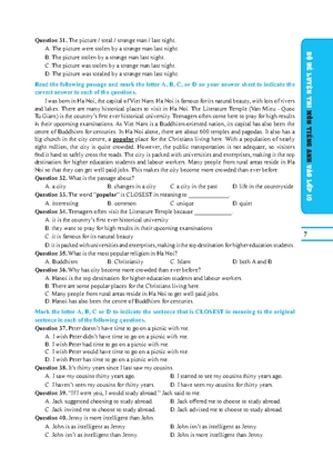 bộ đề luyện thi môn tiếng anh vào lớp 10 (có đáp án) - Ảnh 8