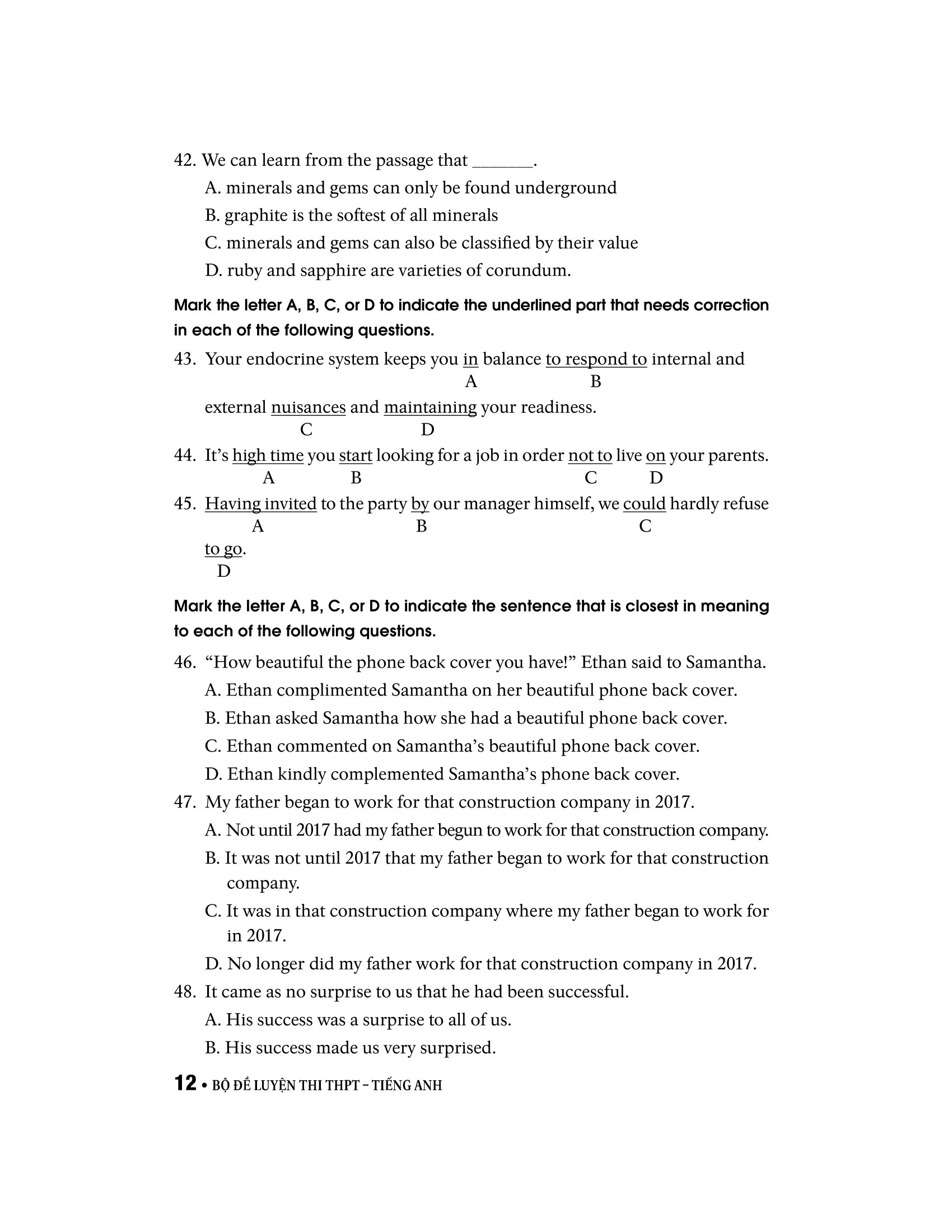 bộ đề luyện thi thpt môn tiếng anh (2022) - Ảnh 13