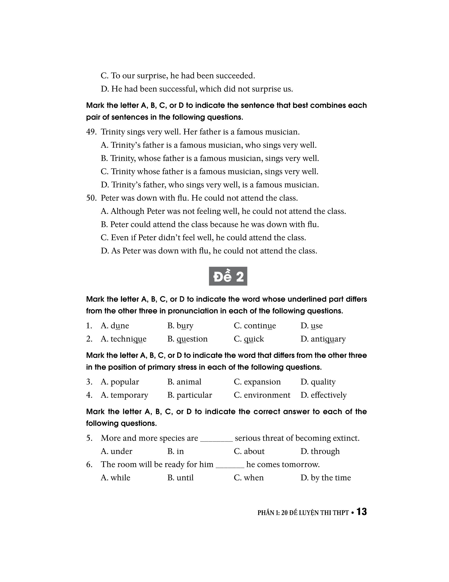 bộ đề luyện thi thpt môn tiếng anh (2022) - Ảnh 14