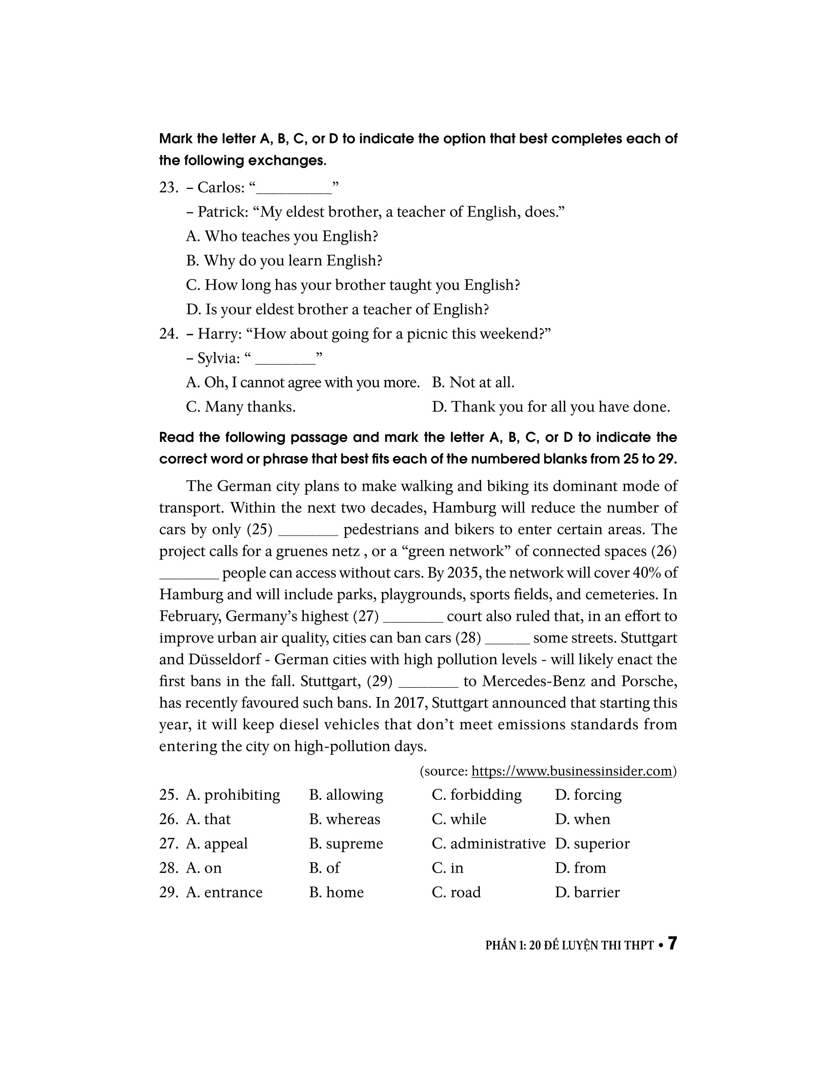 bộ đề luyện thi thpt môn tiếng anh (2022) - Ảnh 8