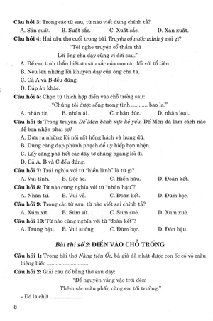 bộ đề luyện thi violympic trạng nguyên tiếng việt trên internet lớp 4 (dùng chung cho các bộ sgk hiện hành) - Ảnh 8