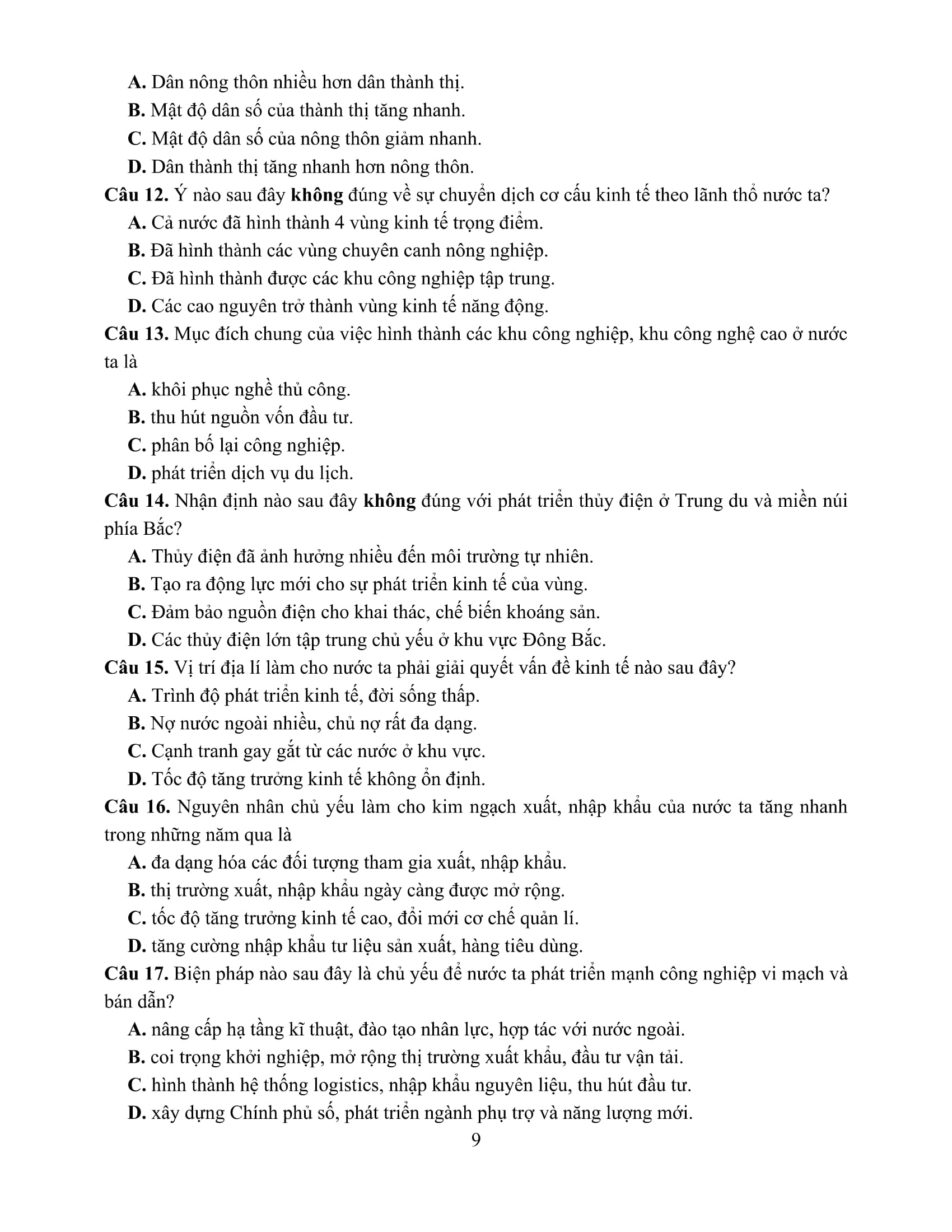 Bộ Đề Ôn Luyện Chuyên Sâu - Môn Địa Lí - Kỳ Thi Tốt Nghiệp THPT Theo Chương Trình GDPT Mới - Ảnh 11