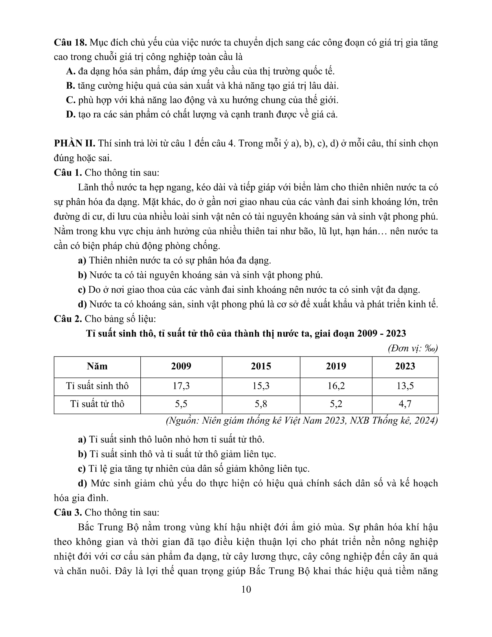 Bộ Đề Ôn Luyện Chuyên Sâu - Môn Địa Lí - Kỳ Thi Tốt Nghiệp THPT Theo Chương Trình GDPT Mới - Ảnh 12