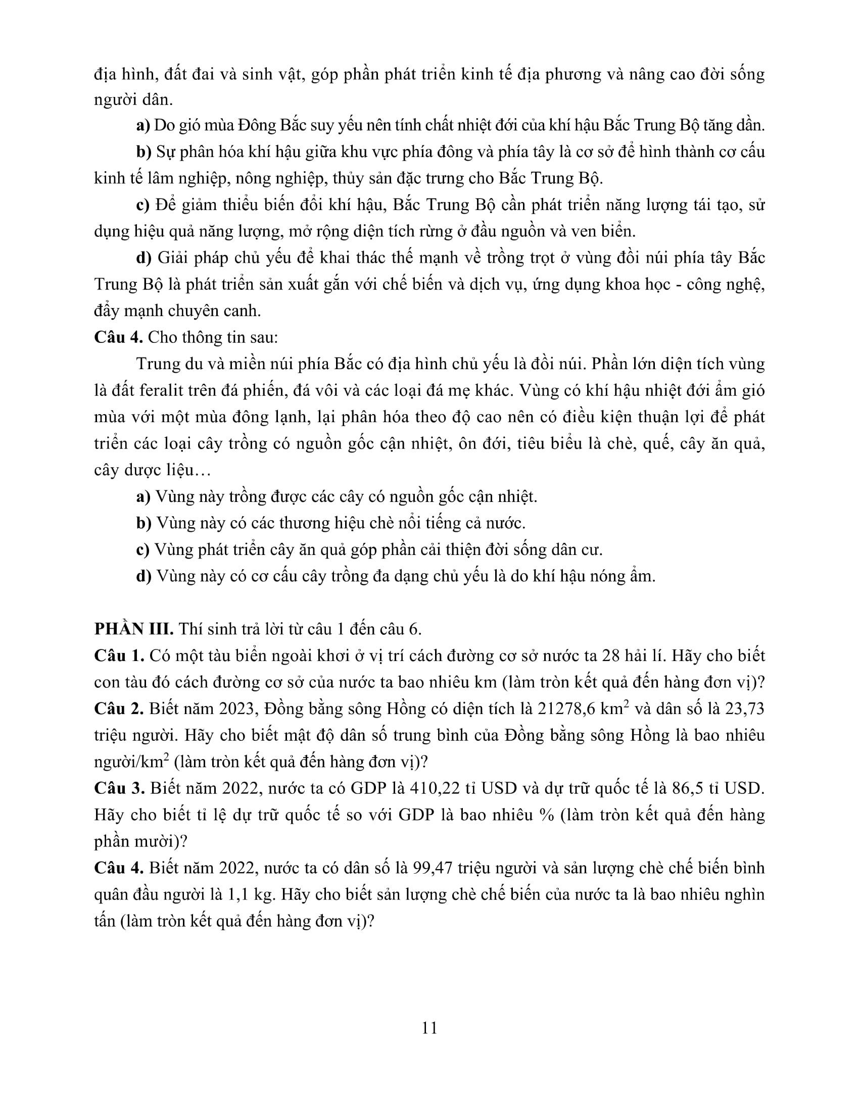 Bộ Đề Ôn Luyện Chuyên Sâu - Môn Địa Lí - Kỳ Thi Tốt Nghiệp THPT Theo Chương Trình GDPT Mới - Ảnh 13