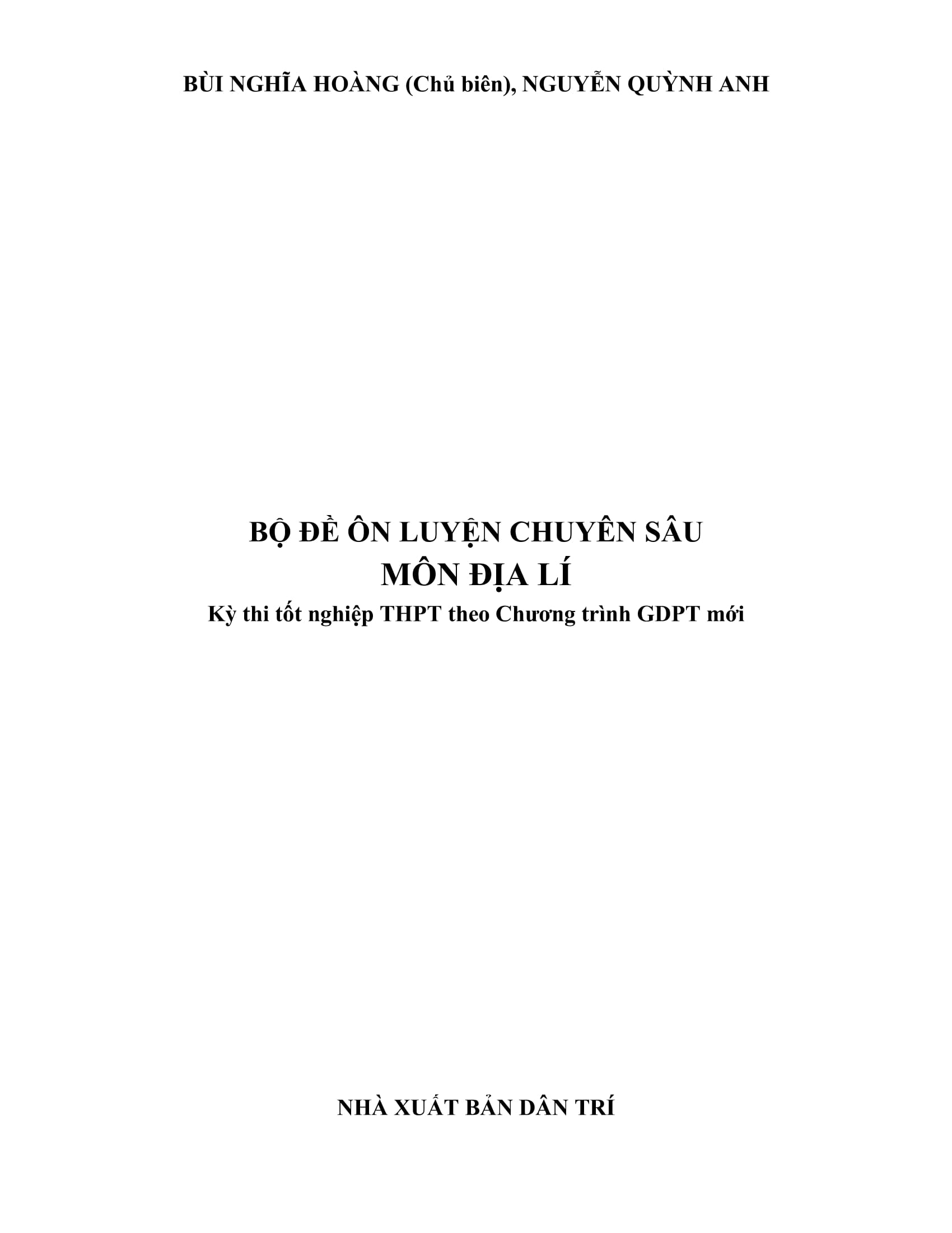 Bộ Đề Ôn Luyện Chuyên Sâu - Môn Địa Lí - Kỳ Thi Tốt Nghiệp THPT Theo Chương Trình GDPT Mới - Ảnh 3