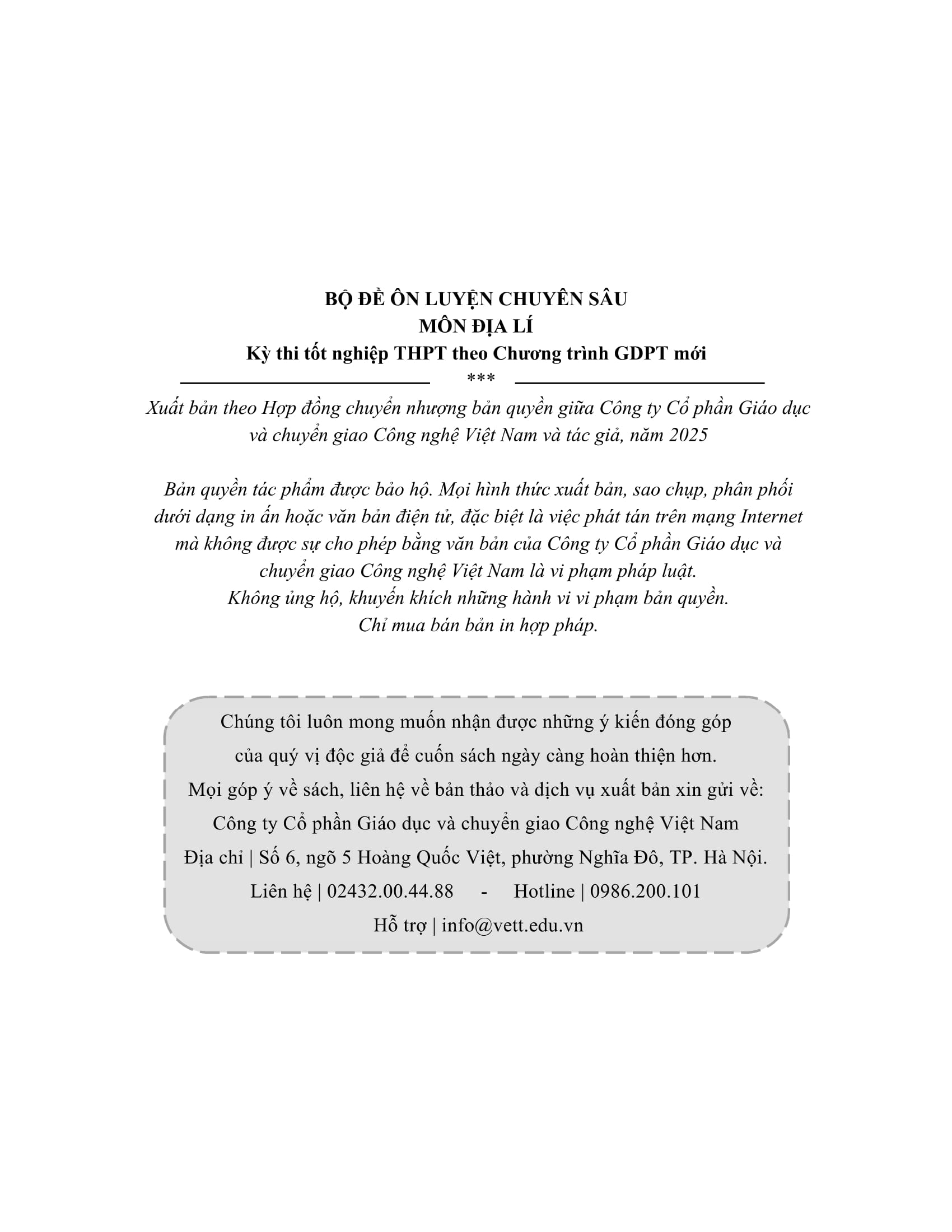 Bộ Đề Ôn Luyện Chuyên Sâu - Môn Địa Lí - Kỳ Thi Tốt Nghiệp THPT Theo Chương Trình GDPT Mới - Ảnh 4