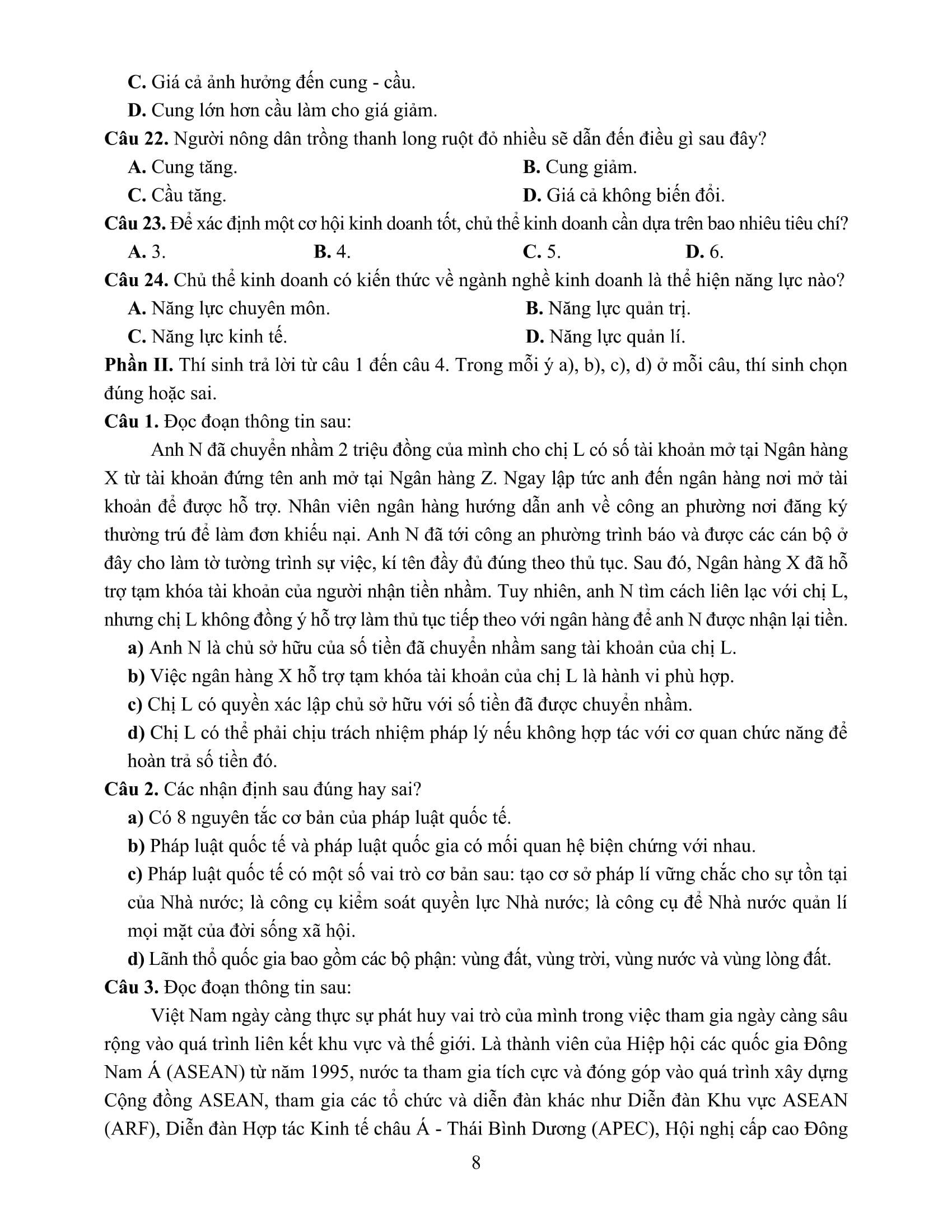 Bộ Đề Ôn Luyện Chuyên Sâu - Môn Giáo Dục Kinh Tế Và Pháp Luật - Kỳ Thi Tốt Nghiệp THPT Theo Chương Trình GDPT Mới - Ảnh 10
