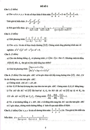 bộ đề ôn luyện thi vào lớp 10 chuyên môn toán - Ảnh 5