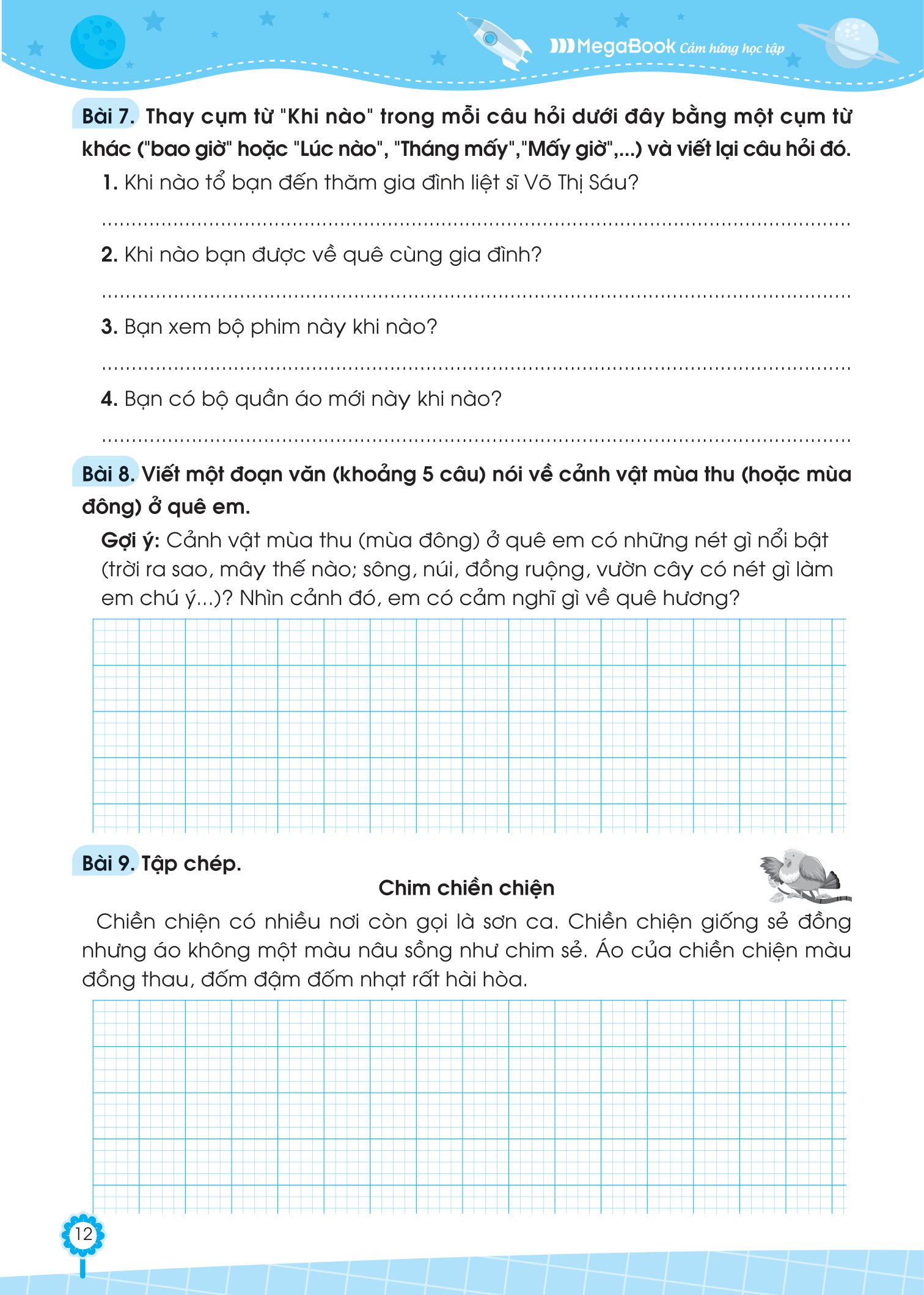 bộ đề ôn luyện và tự kiểm tra tiếng việt lớp 2 - tập 2 - Ảnh 12