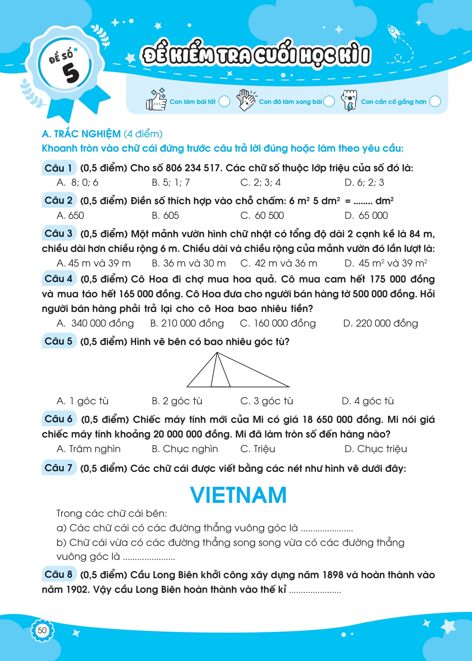 Bo
						
										
										De On Luyen Va Tu Kiem Tra Toan 4 - Tap 1 - Ảnh 15