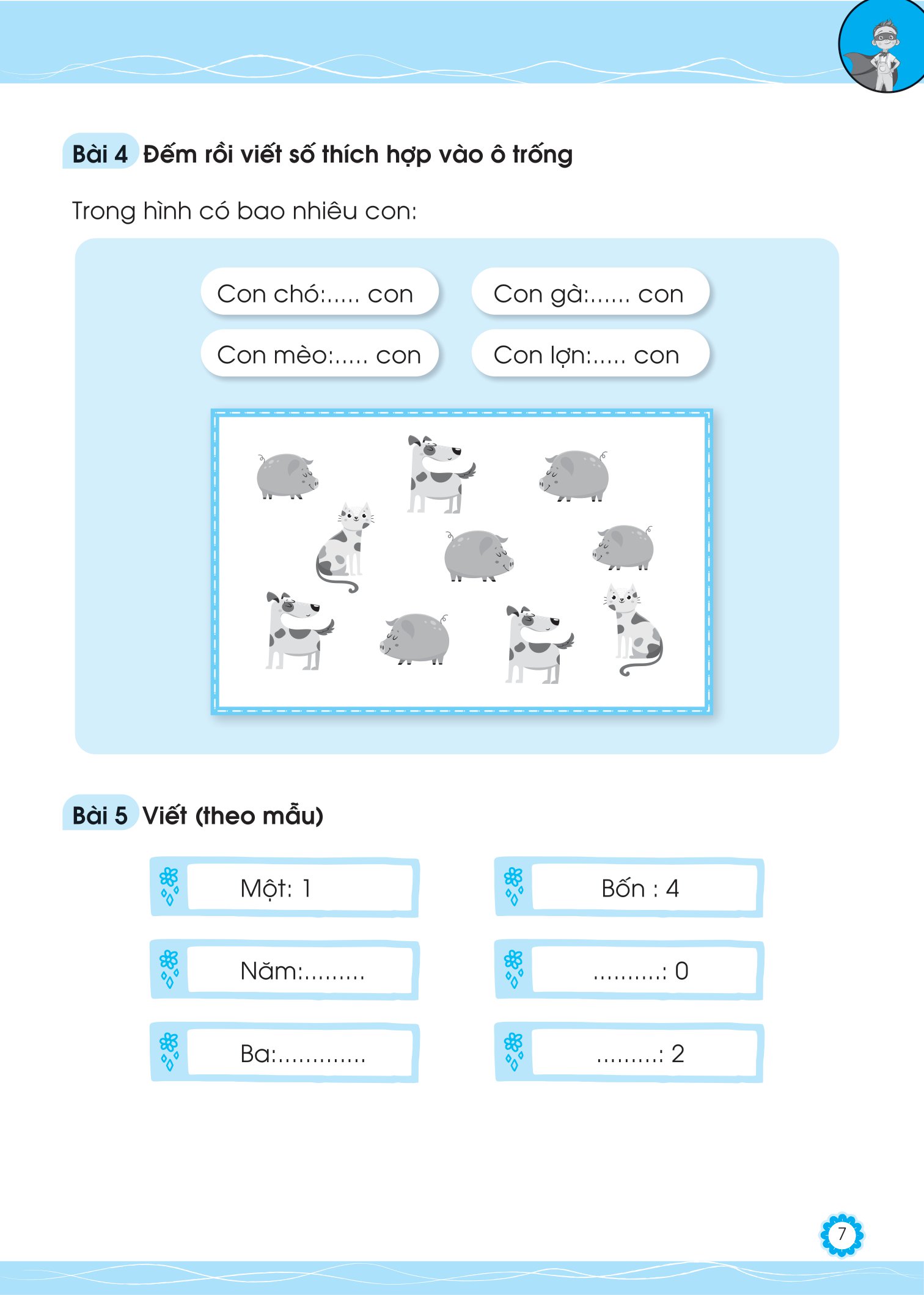 bộ đề ôn luyện và tự kiểm tra toán lớp 1 - tập 1 - Ảnh 7