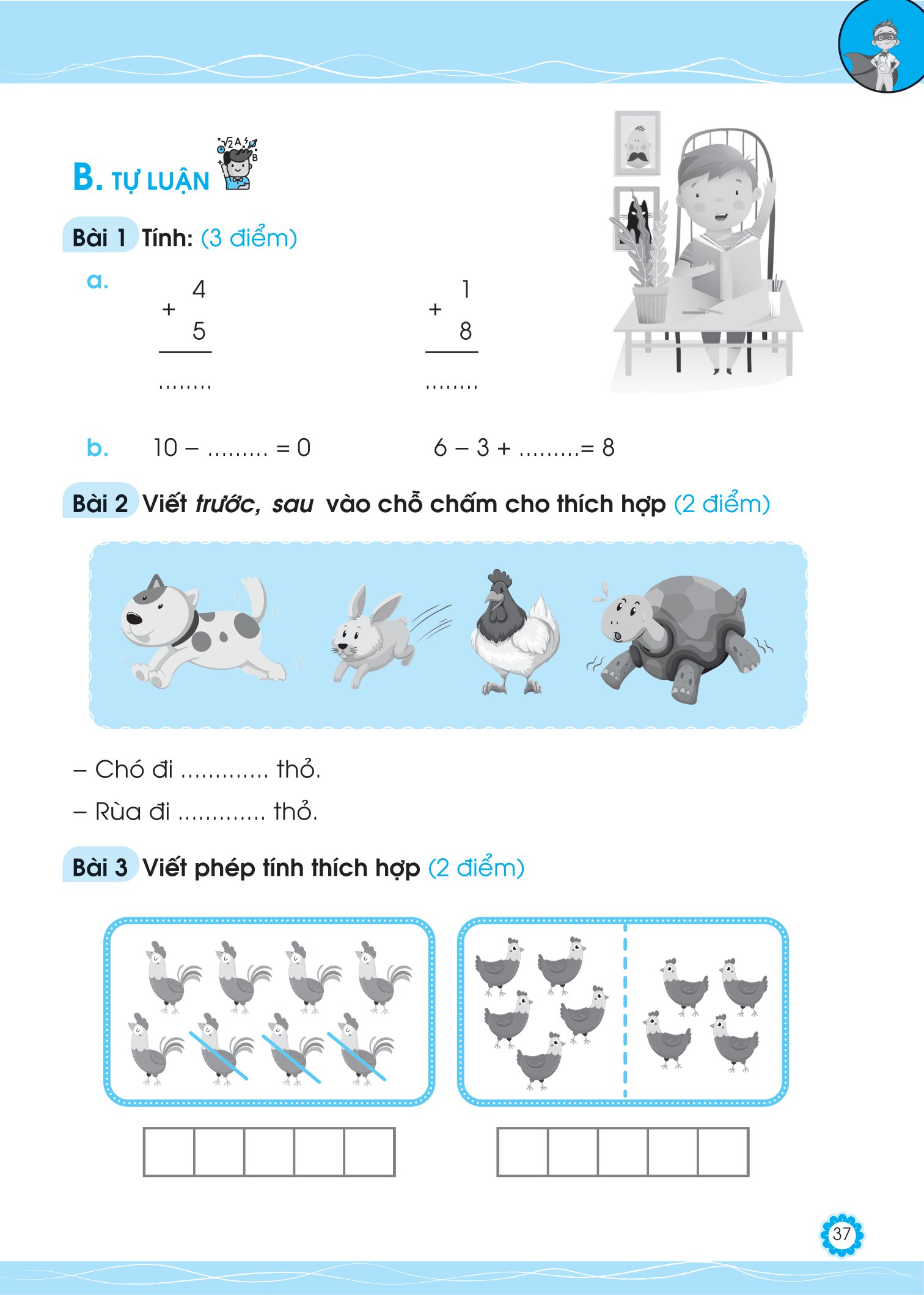 bộ đề ôn luyện và tự kiểm tra toán lớp 1 - tập 1 - Ảnh 9